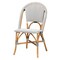 Baxton Studio Genica Classic French Black and White Weaving and Natural Brown Rattan Indoor/Outdoor Bistro Chair 210-2PC-12698 - alternate 1